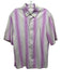 Sandro Size M Purple & White Cotton Blend Lines Button up Men's Short Sleeve Purple & White / M