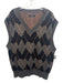 ALLSAINTS NWT Size M Gray & Black Wool Blend Argyle Vest V Neck Men's Sweater Gray & Black / M
