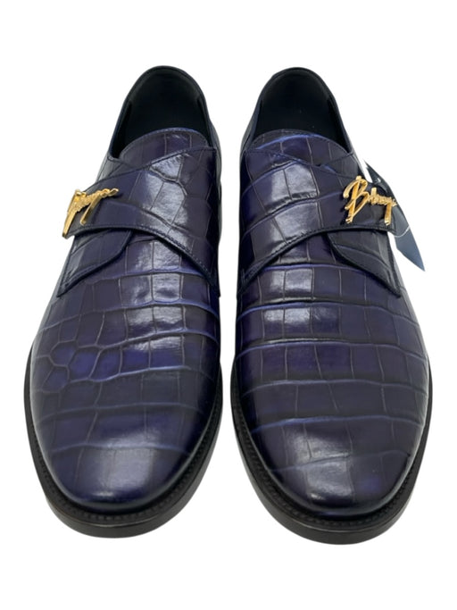 Balenciaga Shoe Size 41 Like New Blue Leather Embossed Single monk strap Shoes Blue / 41