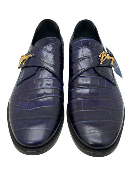 Balenciaga Shoe Size 41 Like New Blue Leather Embossed Single monk strap Shoes Blue / 41