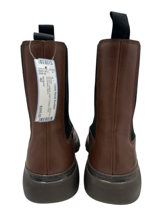 Burberry Shoe Size 42 Brown Leather Solid Chelsea Men's Shoes Brown / 42