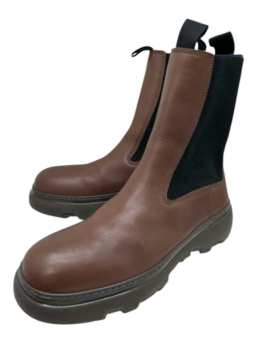Burberry Shoe Size 42 Brown Leather Solid Chelsea Men's Shoes Brown / 42
