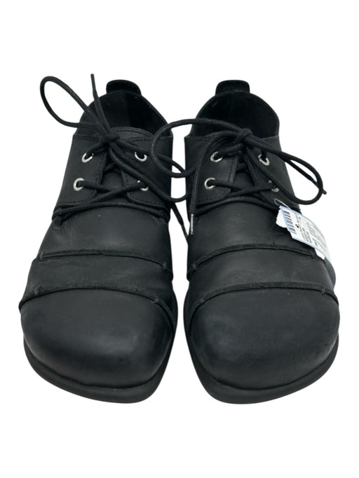 John Fluevog Shoe Size 8 Black Leather Solid Sandal Lace Up Men's Shoes Black / 8