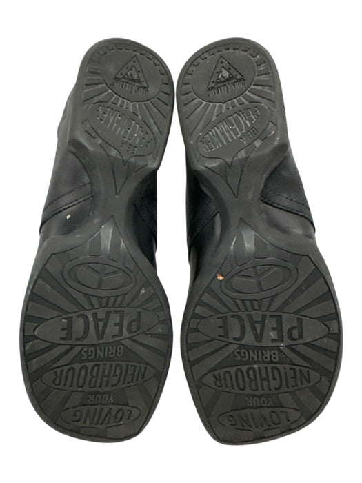 John Fluevog Shoe Size 8 Black Leather Solid Sandal Lace Up Men's Shoes Black / 8