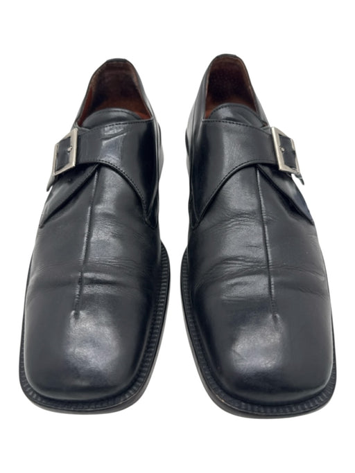 Sandro Shoe Size 9 Black Leather Solid Single Monkstrap Dress Men's Shoes Black / 9