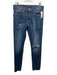 7 For All Mankind Size Est 30 med light wash Cotton Blend Distressed Jean Pants med light wash / Est 30