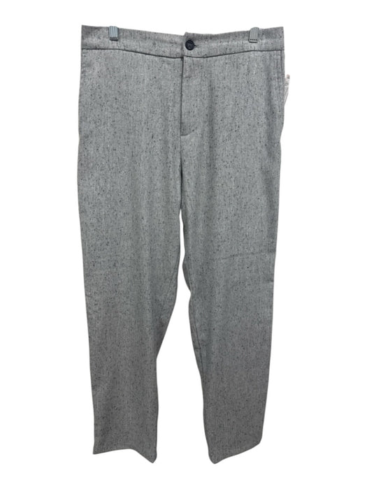 Ted Baker Size 30R Gray & Black Polyester Blend All Over Print Zip Fly Pants Gray & Black / 30R