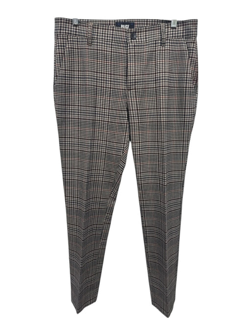 Paige Size 32 Brown & Multi Polyester Blend Plaid Zip Fly Men's Pants Brown & Multi / 32