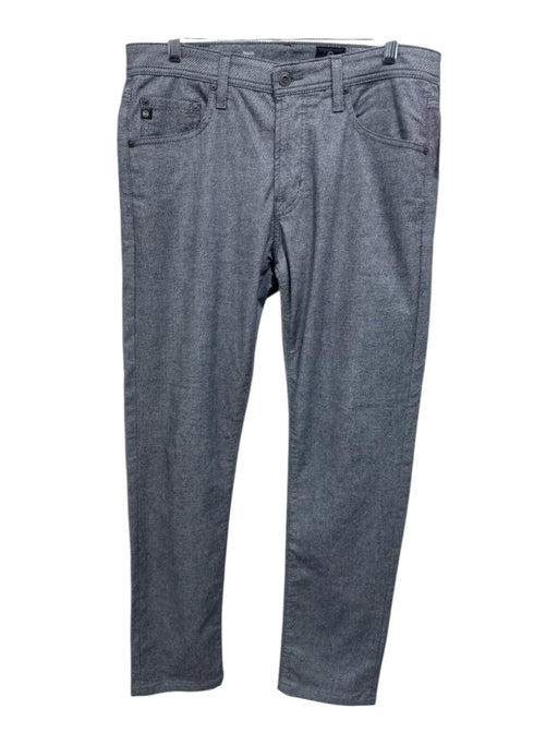 AG Size 32 Gray & Blue Cotton Striped Zip Fly Men's Pants Gray & Blue / 32