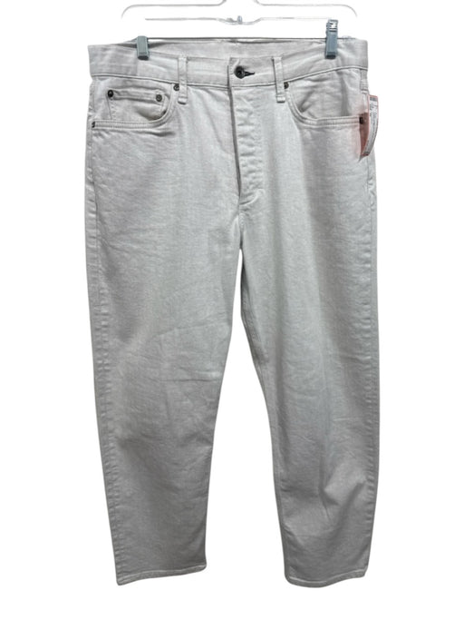 Rag & Bone Size 32 Cream Cotton Solid Button Fly Men's Pants Cream / 32