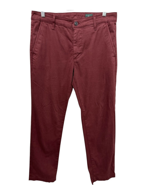 AG Green label Size 32r Red Cotton Solid Zip Fly Men's Pants Red / 32r