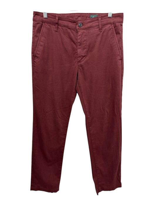 AG Green label Size 32r Red Cotton Solid Zip Fly Men's Pants Red / 32r