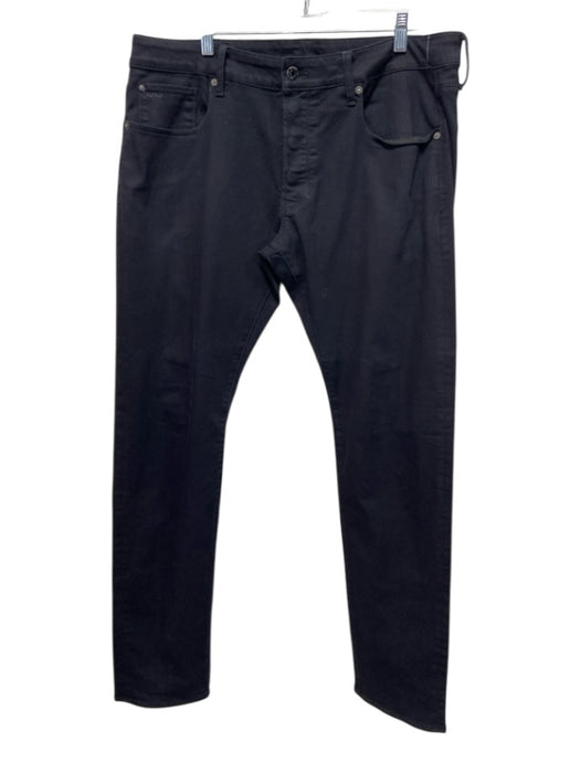G Star Size 38 Black Viscose Blend Zip Fly Slim Men's Pants Black / 38