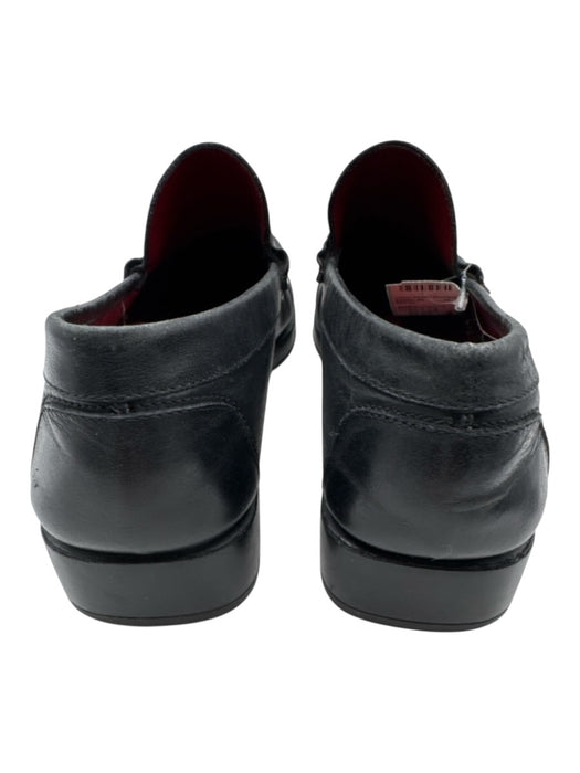 Salvatore Ferragamo Shoe Size 8.5 Black Leather Silver Hardware Penny Loafers Black / 8.5