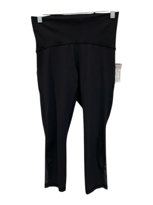 Lululemon Size 6 Black Missing Fabric Tag Elastic Waistband Mesh Panels Leggings Black / 6
