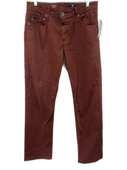 AG Size 30 Dark Red Cotton Blend Solid Khaki Slim Men's Pants Dark Red / 30