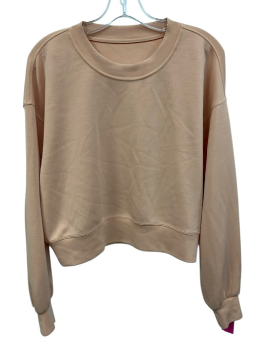 Lululemon Size 4 Peach Pink Modal Blend Long Sleeve Pullover Sweatshirt Sweater Peach Pink / 4