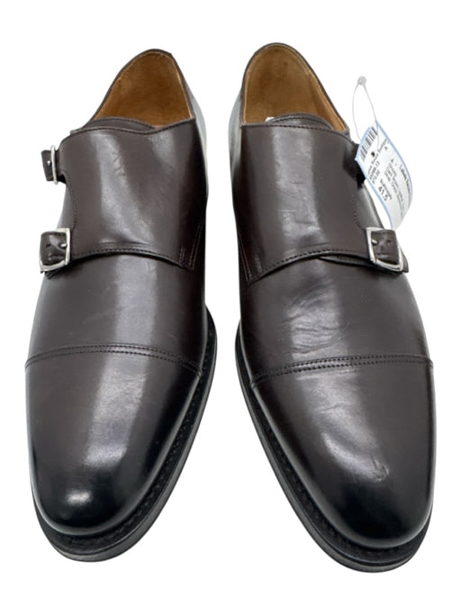 Suitsupply Shoe Size 41.5 Dark Brown Leather Solid Double Monk Strap Dress Shoes Dark Brown / 41.5