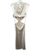 Shona Joy Size 4 Cream Lenzing viscose Satin Sleeveless Twist Front Dress Cream / 4