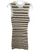 Veronica Beard Size XS Tan & cream Cotton & Nylon Striped Crochet Knit Dress Tan & cream / XS