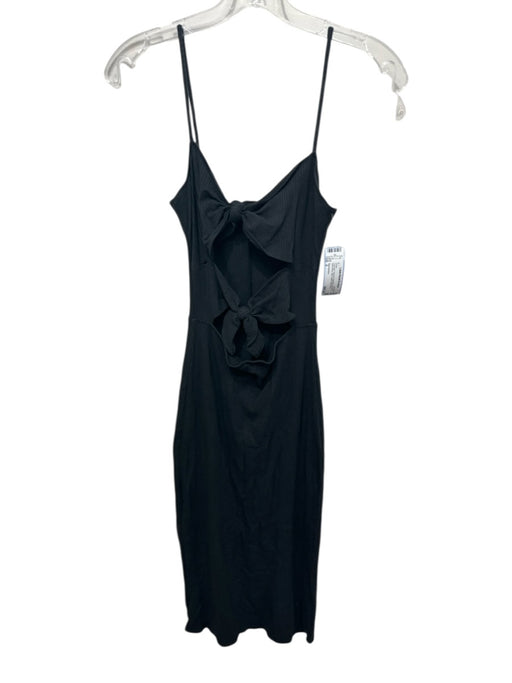 Reformation Size 2 Charcoal Tencel & Spandex Rib Knit Sleeveless Dress Charcoal / 2