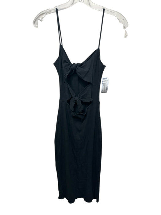 Reformation Size 2 Charcoal Tencel & Spandex Rib Knit Sleeveless Dress Charcoal / 2