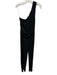 Lovers + Friends Size S Black Rayon Blend Cold Shoulder Zip Close Jumpsuit Black / S