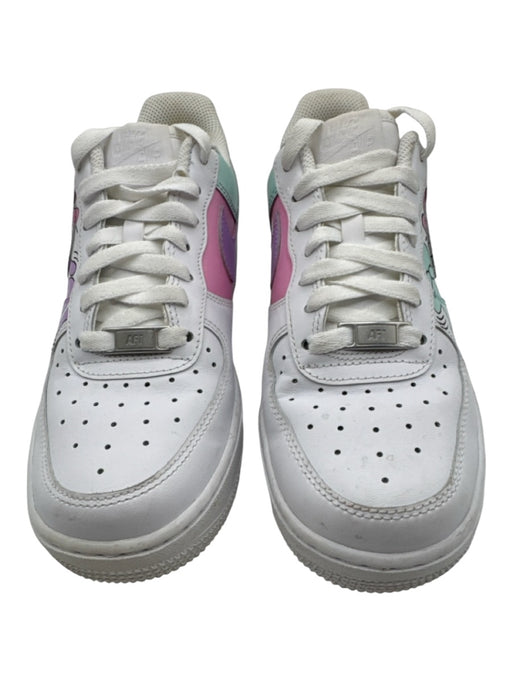 Nike Air Force 1 Shoe Size 7.5 White & Multi Leather Low Top lace up Sneakers White & Multi / 7.5