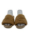 Jenni Kayne Shoe Size 38 Tan Leather & Fur Shearling Slides Sandals Tan / 38