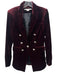 Veronica Beard Size 2 Merlot Red Rayon & Nylon Velvet Silvertone hardware Jacket Merlot Red / 2