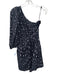 IRO Size 36 Black & White Rayon One Shoulder All Over Print Gathered Mini Dress Black & White / 36