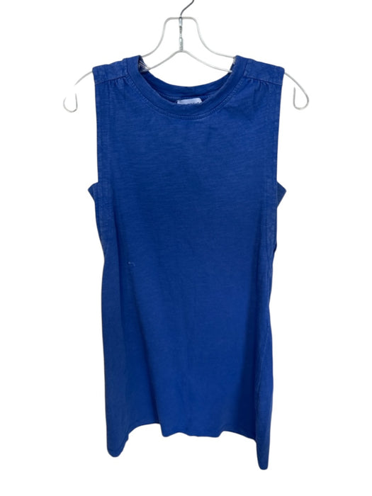 Evereve Size S Cornflower Blue Cotton Sleeveless Midi High Neck Dress Cornflower Blue / S