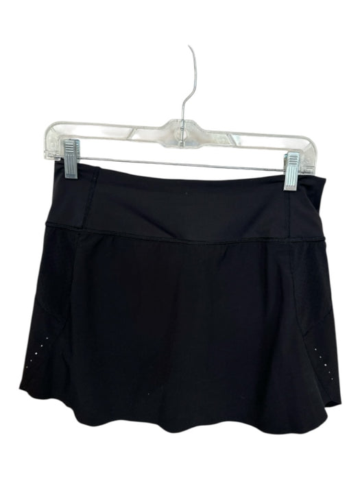 Athleta Size SP Black Polyester Blend Elastic Waist Back Pocket Athletic Skirt Black / SP
