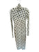 AFRM Size S Green & White Polyester Blend Polka Dots Turtle Neck Slip Dress Green & White / S