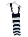 Mable Size S Navy & white Polyester Blend Stripe Ties in Front Sleeveless Dress Navy & white / S