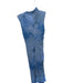Zara Size S Blue Polyester Blend Mesh & Neoprene Gathered Back Zip Dress Blue / S
