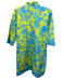 Bella Tu Size S Chartreuse Green & Blue Cotton Cotton Blend 3/4 Sleeve Dress Chartreuse Green & Blue / S