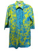 Bella Tu Size S Chartreuse Green & Blue Cotton Cotton Blend 3/4 Sleeve Dress Chartreuse Green & Blue / S