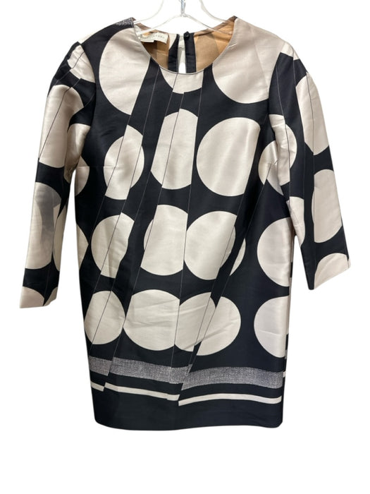 Stella McCartney Size 36 / Small Cream & Black No Fabric Tag Long Sleeve Dress Cream & Black / 36 / Small