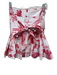 Farm Rio Size M Red & White Cotton Side Zip birds & trees Side Tie Skirt Red & White / M