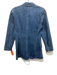 Lafayette 148 Size 0 Med Wash Cotton Denim Contrast Stitch 2 button Jacket Med Wash / 0