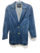 Lafayette 148 Size 0 Med Wash Cotton Denim Contrast Stitch 2 button Jacket Med Wash / 0