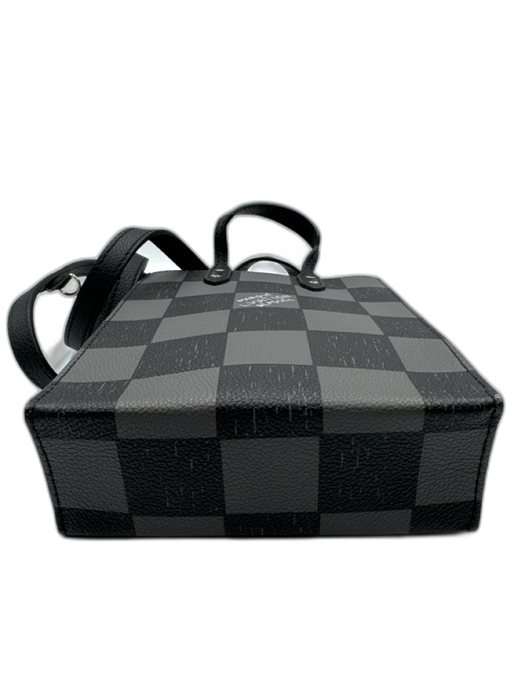 Louis Vuitton Black & Gray Leather Checkered Crossbody Bag Black & Gray / XS