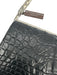 Bottega Veneta Black Leather Alligator Silver Hardware Flap Evening Bag Bag Black / XS