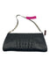 Bottega Veneta Black Leather Alligator Silver Hardware Flap Evening Bag Bag Black / XS