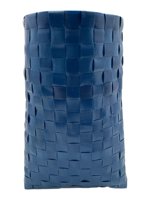 Marni Blue, Yellow, White Plastic Woven Top Handle Tote Bag Blue, Yellow, White / Small