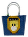 Marni Blue, Yellow, White Plastic Woven Top Handle Tote Bag Blue, Yellow, White / Small