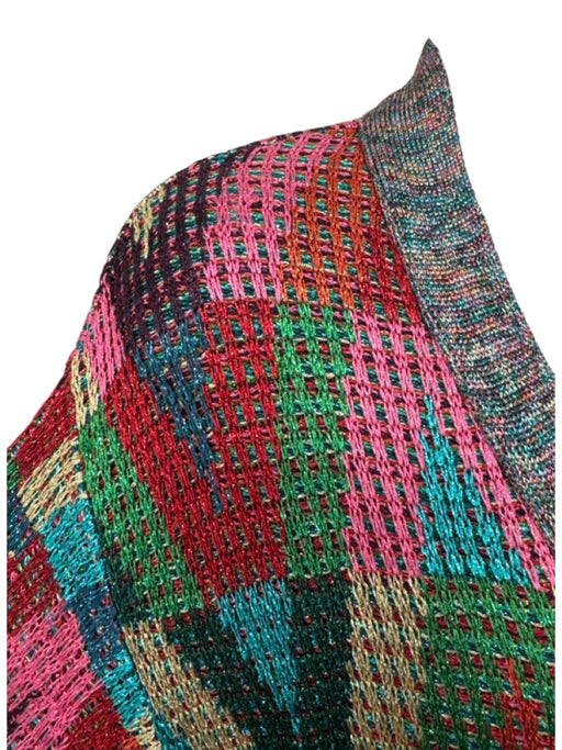 Valentino Size XS Red, Pink & Multi Viscose Blend Metallic Thread Knit Cardigan Red, Pink & Multi / XS