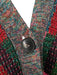Valentino Size XS Red, Pink & Multi Viscose Blend Metallic Thread Knit Cardigan Red, Pink & Multi / XS