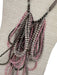 Brunello Cucinelli Brown & Pink Wodd & Beads Stones Beaded Layered Necklace Brown & Pink